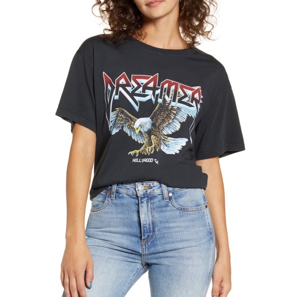 Daydreamer Tops - DAY by Daydreamer Eagle Graphic Boyfriend Tee